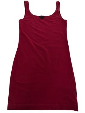 H&M BASIC / Maroon Stretch T-Shirt Style Dress / Medium / Goth Indie Sleeze 2010